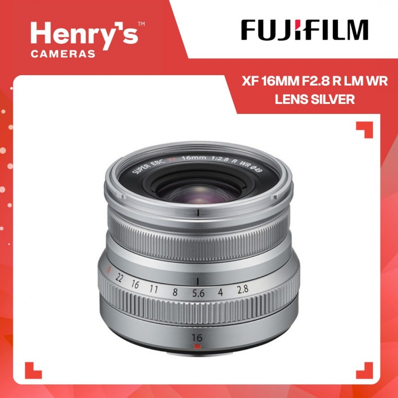 FUJIFILM XF 16MM F2.8 R LM WR LENS SILVER
